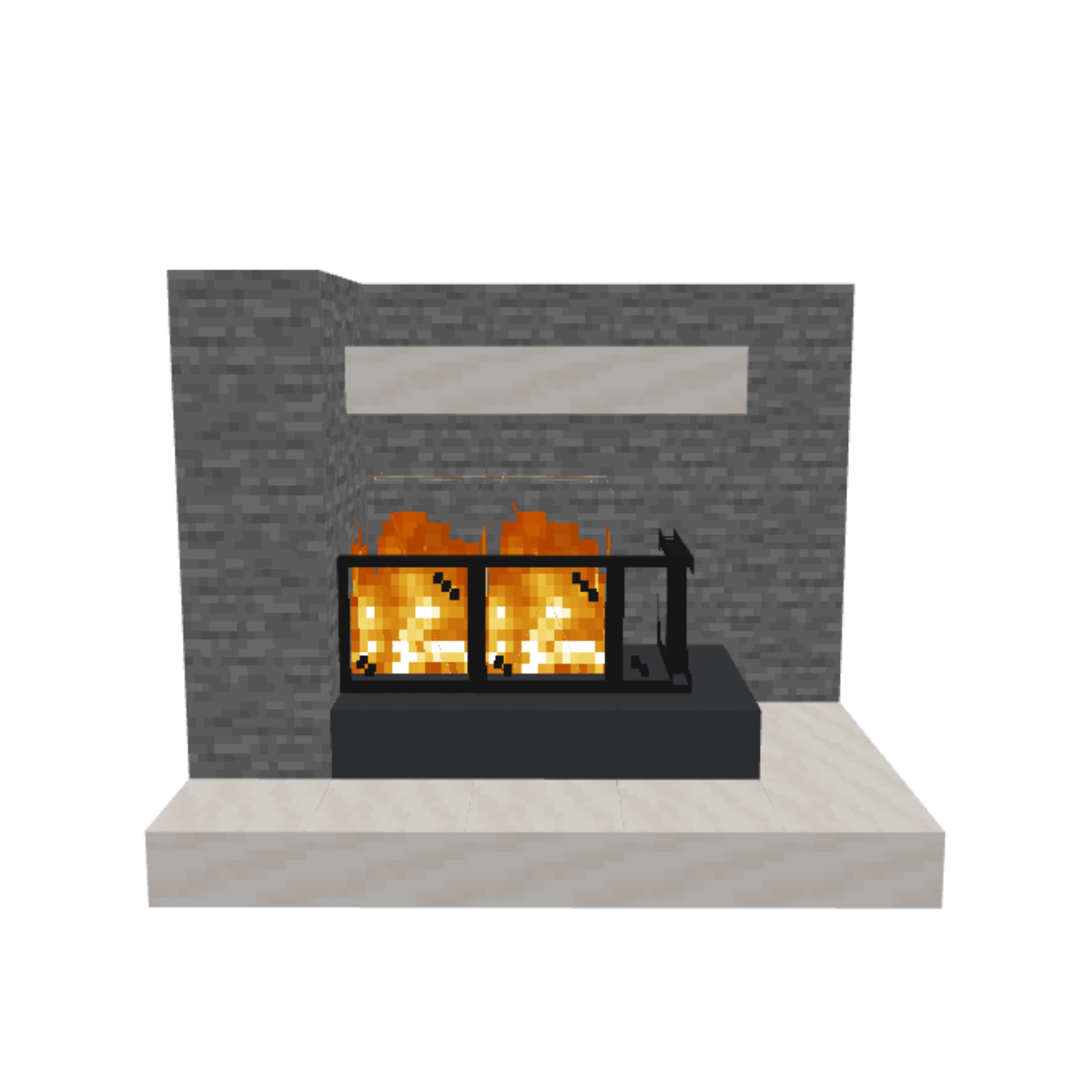 stylish fireplace